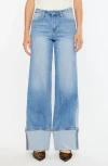 Kancan Arlene High Rise Wide Leg Jeans In Blue