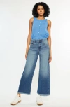 Kancan Aruli Essentials High Rise Cropped Wide Leg Jeans In Blue