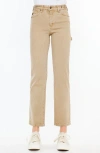 Kancan Ashley High Rise True Straight Jeans In Tan Wash
