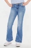Kancan Aster Mid Rise Flare Jeans In Blue