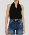 Kancan Athena High Rise Shorts In Medium Wash In Multi