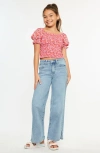 Kancan Aurora High-rise Wide-leg Jeans In Brown