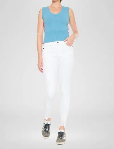 Kancan Ayan High Rise Super Skinny Jeans In White In Animal Print