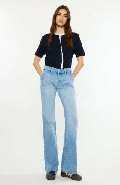 Kancan Azalea Low Rise Bootcut Jeans In Blue