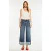 Kancan Beck Mid Rise Wide Jeans In Blue