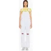 Kancan Becky 90s Denim Overalls In White