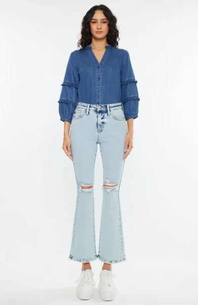 Kancan Benny Essentials High Rise Bootcut Jeans In Blue