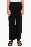 Kancan Berlin High Rise Crop Wide Leg Jeans In Black