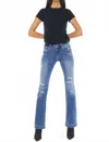 Kancan Bernadette Mid Rise Bootcut Jeans In Medium Wash In Blue
