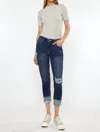 Kancan Bernice High Rise Boyfriend Jeans In Silver