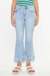 Kancan Beth High Rise Cropped Bootcut Jeans In Blue