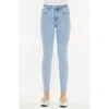 Kancan Bev High Rise Ankle Skinny Jeans In Light Wash