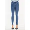 Kancan Bev High Rise Ankle Skinny Jeans In Medium Wash