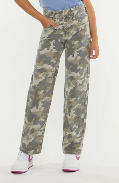 Kancan Kids'  Britt High Rise Straight Jeans In Green