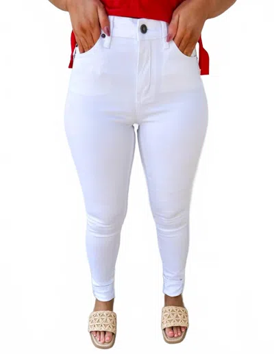 Kancan Busy Woman High Rise Skinny Jeans In White
