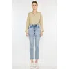 Kancan Cadence Ultra High Rise Slim Straight Leg Jeans In Blue