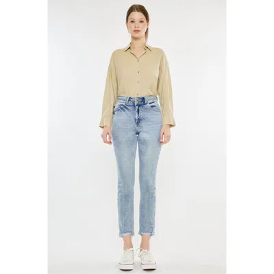 Kancan Cadence Ultra High Rise Slim Straight Leg Jeans In Brown