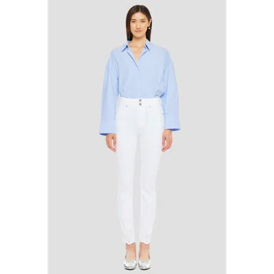 Kancan Cadence Ultra High Rise Slim Straight Leg Jeans In White