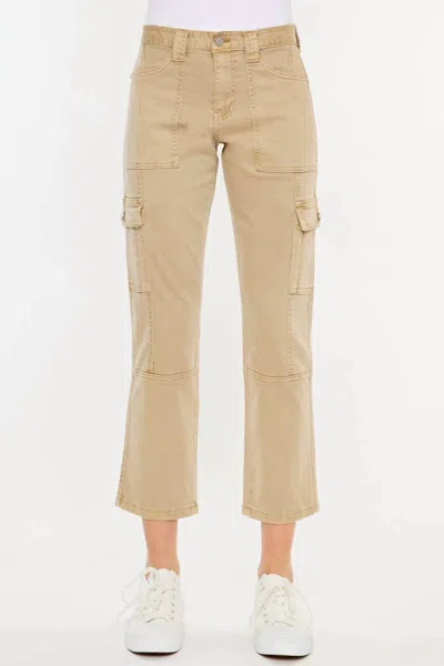 Kancan Cargo Jean In Beige In Nude