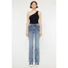 Kancan Ultra High Rise Wide Leg Jean In Light Grey In Blue