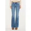Kancan Cecilie Mid Rise Flare Jeans In Blue