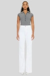 Kancan Celia Ultra High Rise Wide Flare Jeans In White
