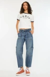 Kancan Charly Low Slung Barrel Jeans In Blue