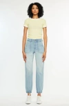 Kancan Chelly High Rise Light Wash Jogger In Blue