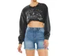 Kancan Cheyenne High Rise Fray Hem Shorts Jeans In Medium Blue In Blue