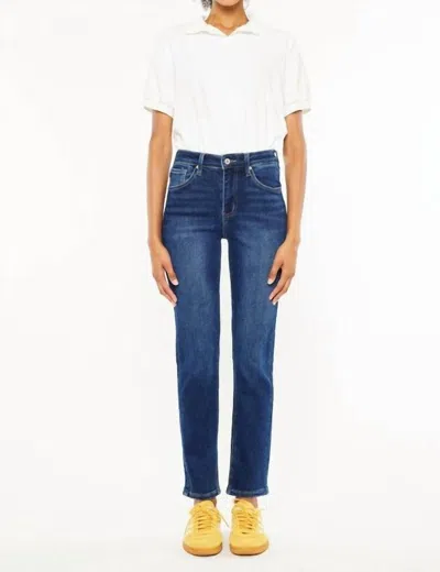 Kancan Cigarette Fit Jeans In Dark Wash In Blue