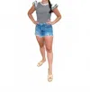 Kancan Clara High-rise Shorts In Medium In Blue