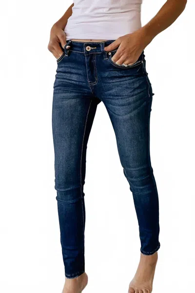 Kancan Classic 5 Pocket Skinny Jeans In Blue