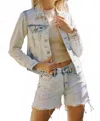 Kancan Classic Trucker Jacket In Light Stone In Neutral