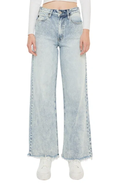 Kancan Colbie High Rise Wide Leg Jeans In Brown