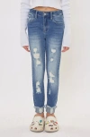 Kancan Cole High Rise Ankle Skinny Jeans In Blue