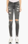 Kancan Coranne Mid Rise Super Skinny Jeans In Gray