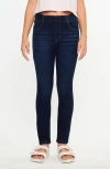 Kancan Crystal High Rise Ankle Skinny Jeans In Blue