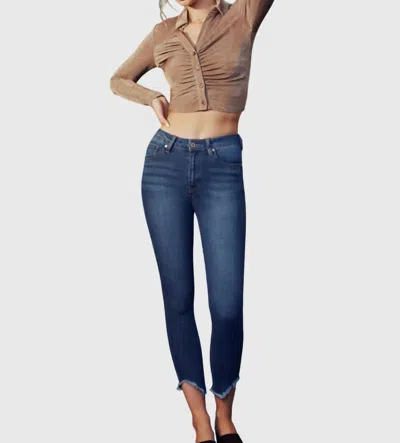 Kancan Dayana High Rise Ankle Skinny Jean In Medium Wash In Blue