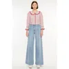 Kancan Deena High Rise Wide Leg Jeans In Brown