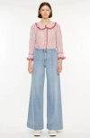 Kancan Deena High Rise Wide Leg Jeans In White