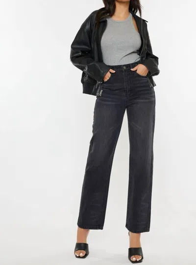 Kancan Delaney Straight Leg Jeans In Black