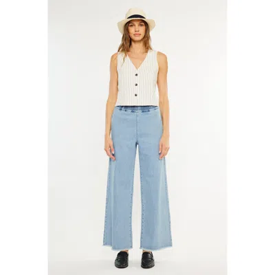Kancan Dia Ultra High Rise Wide Leg Jeans In Blue