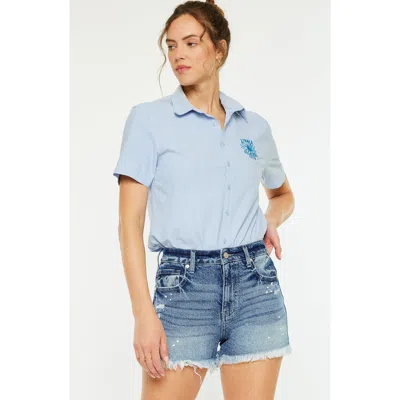 Kancan Diana High Rise Shorts In Medium Wash