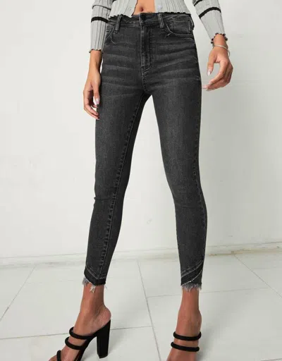 Kancan Diane High Rise Ankle Skinny Jean In Dark Grey