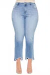 Kancan Ellie Curvy Crop Jeans In Blue In Blue