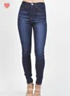 Kancan Ellie High Rise Super Skinny Jeans In Denim In Multi