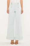 Kancan Elora High Rise Wide Leg Trousers In White