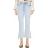 Kancan Elsie Mid Rise Cropped Flare Jeans In Blue