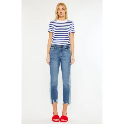 Kancan Erin High Rise Slim Straight Leg Jeans In Blue