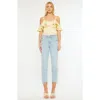 Kancan Erin High Rise Slim Straight Leg Jeans In Blue